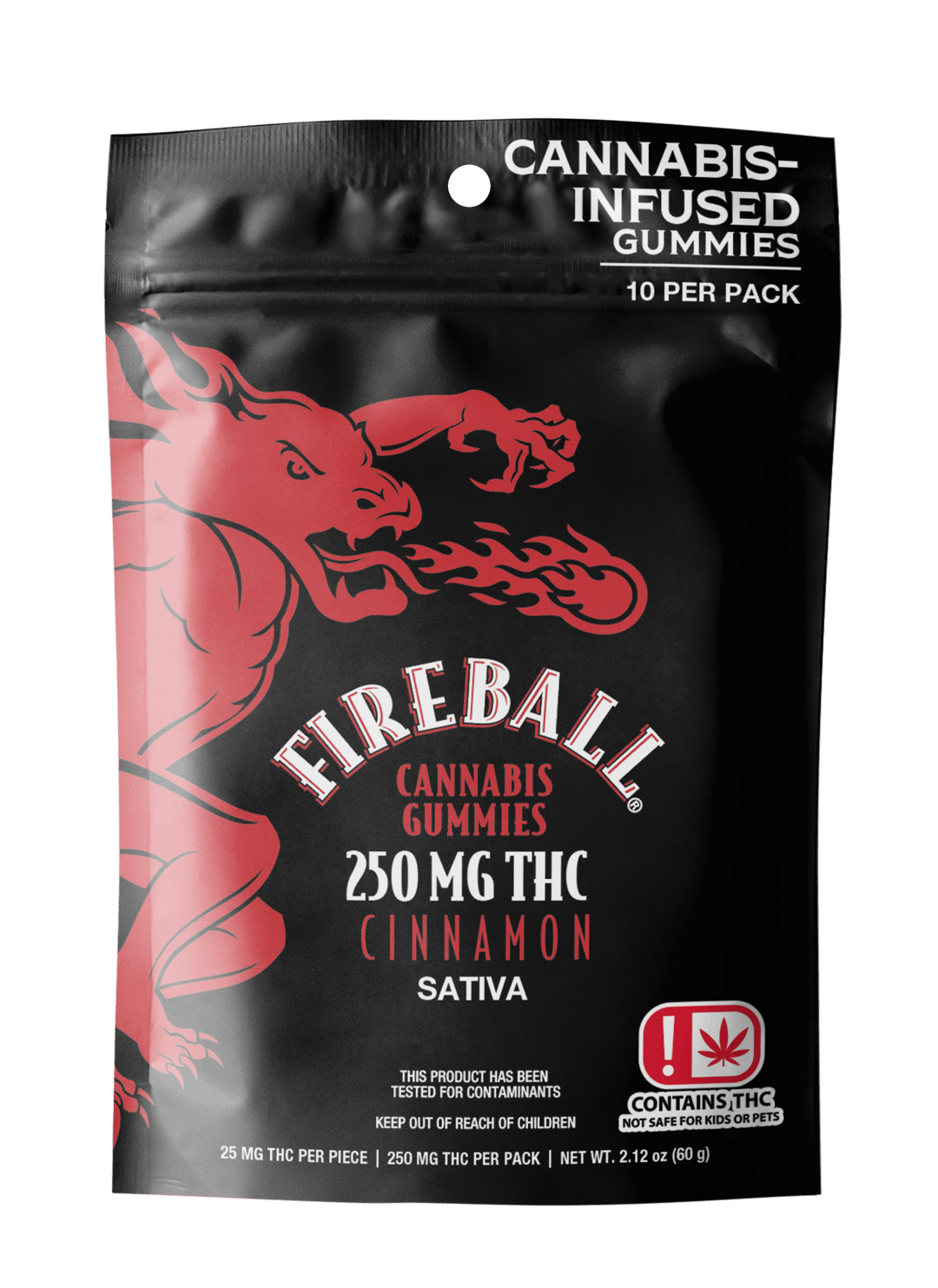 Fireball Cannabis® Gummies by Smokiez - 250mg THC Distillate Gummies