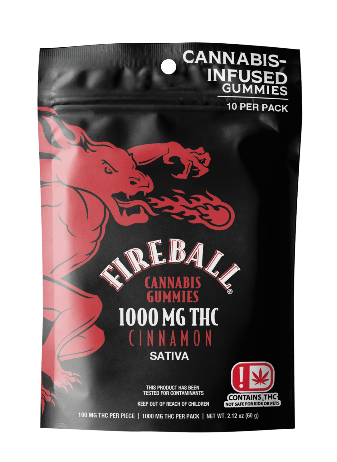 Fireball Cannabis® Gummies by Smokiez - 1000mg THC Distillate Gummies