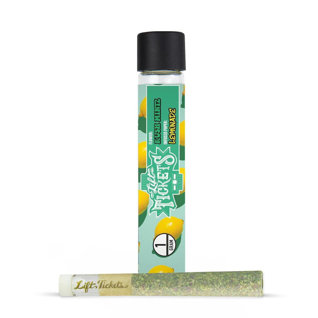 Infused Glass Tip Pre-Roll: Kush Mintz x Lemonade 1g Joint