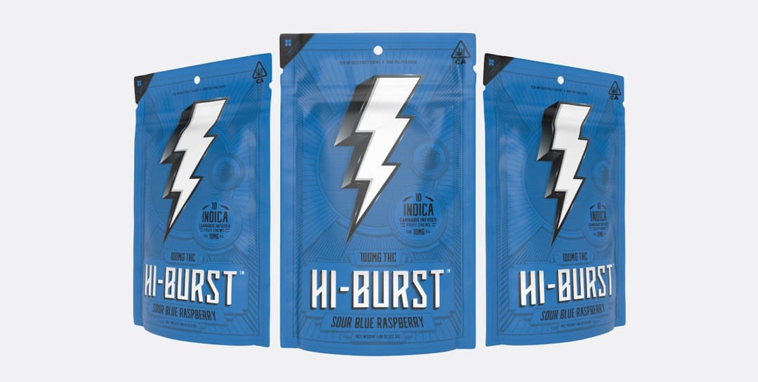 Blue Raspberry Indica Fruit Chews 100mg Bag