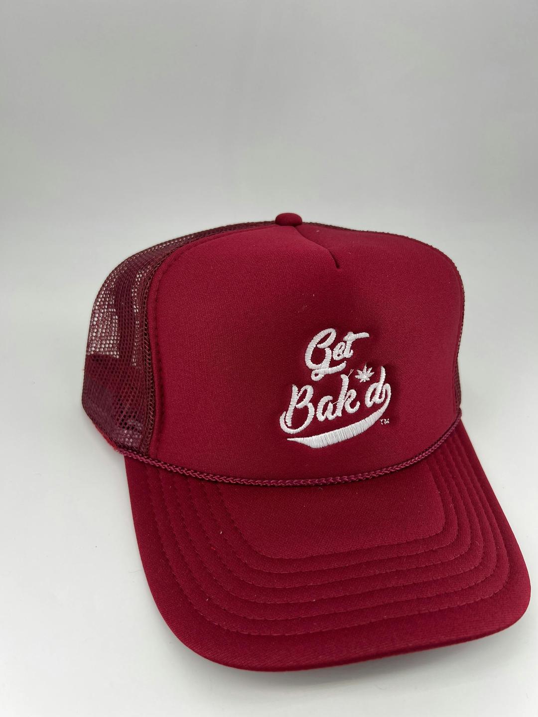 Get Bak'd Spirit Mesh Trucker Snapback Hat (Burgandy)