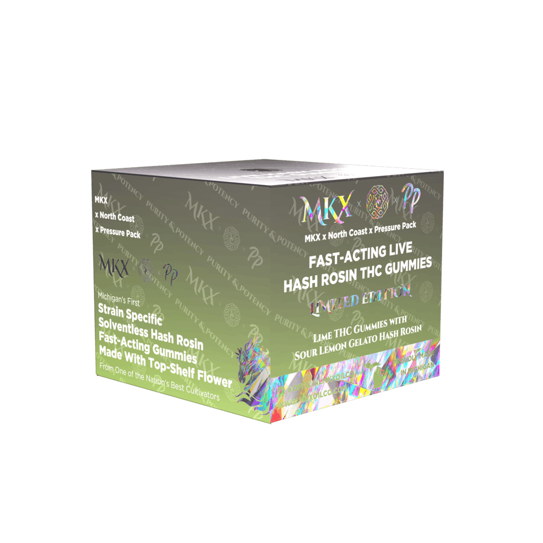 MKX Live Hash Rosin Gummies(100mg): Sour Lemon Gelato