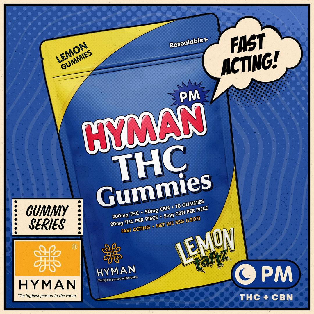 Lemon Tartz | PM • Fast Acting 200mg Gummies | HYMAN | MED