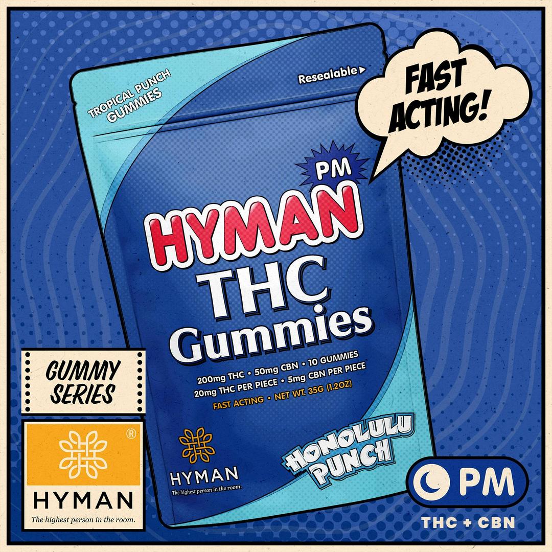 Honolulu Punch | PM • Fast Acting 200mg Gummies | HYMAN | REC