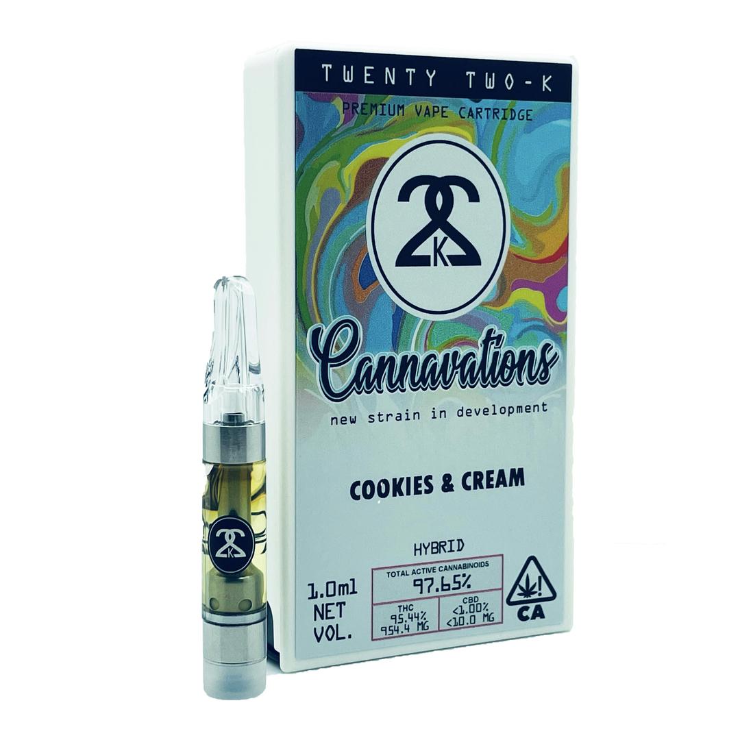 22K - Cannavations - Cookies and Cream - 1.0ml Cartridge