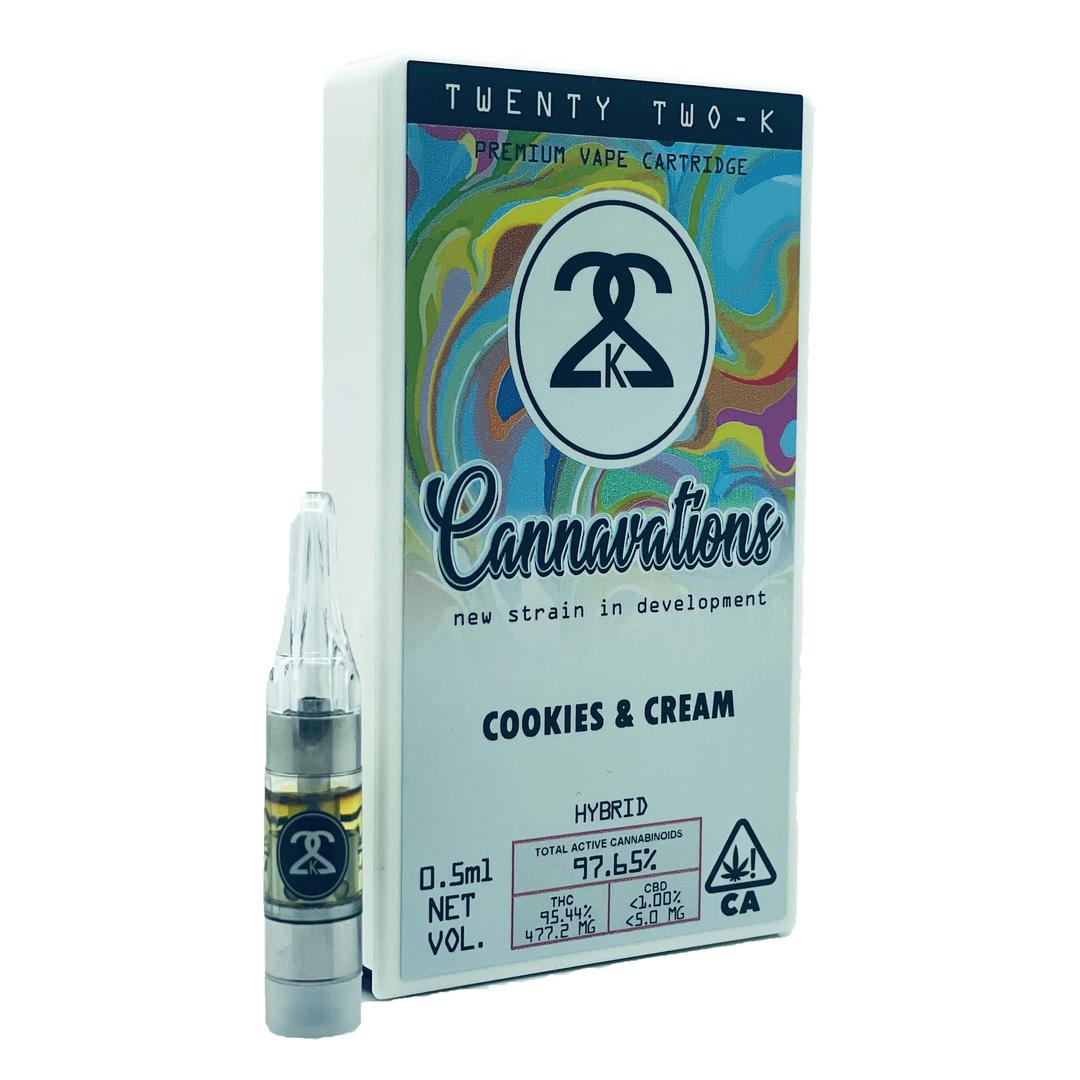22K - Cannavations - Cookies and Cream - 0.5ml Cartridge