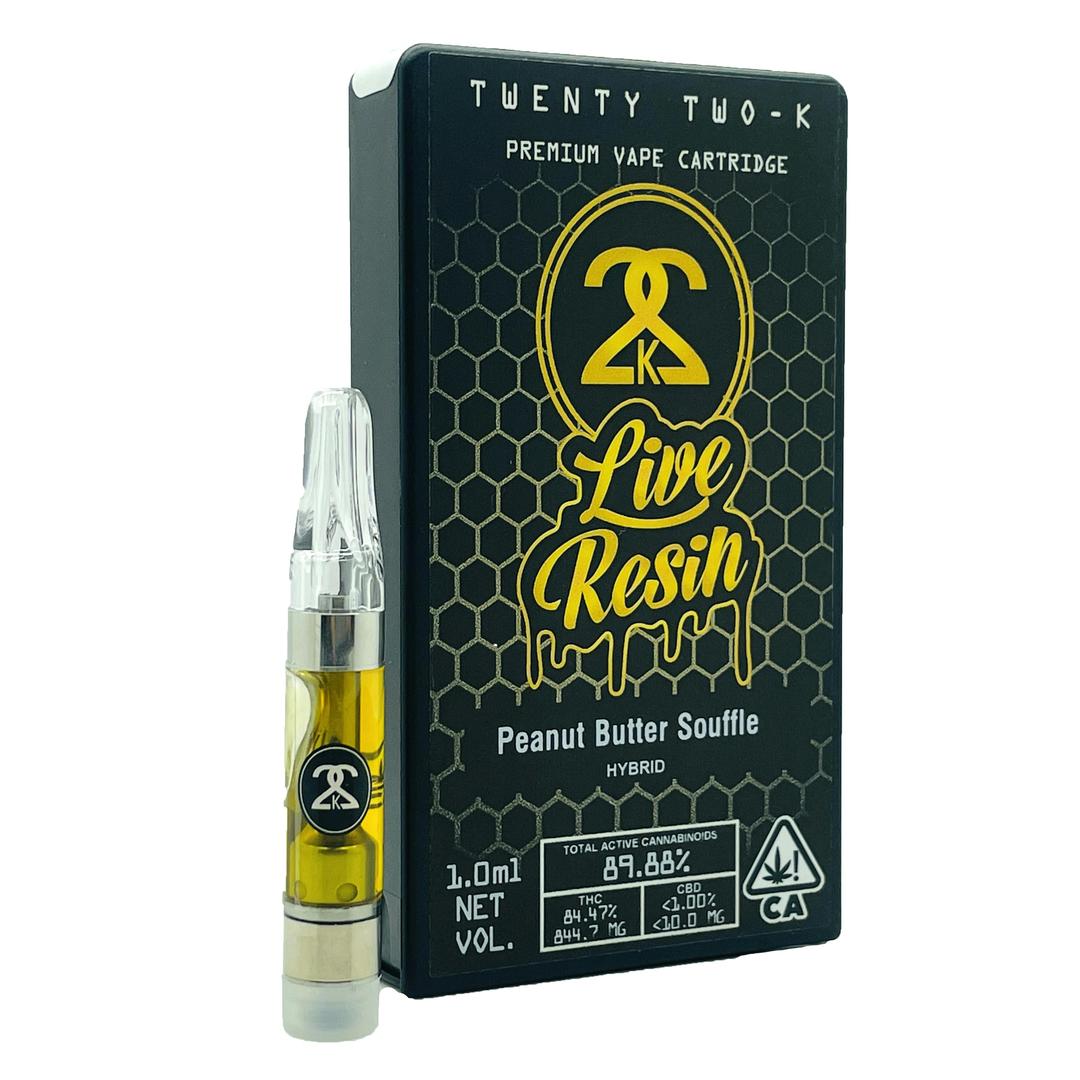 22K - Live Resin - Peanut Butter Soufflé - 1.0ml Cartridge