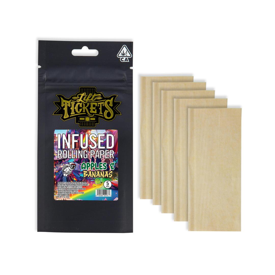 Apples & Bananas Live Resin Infused Rolling Paper - 5 pack