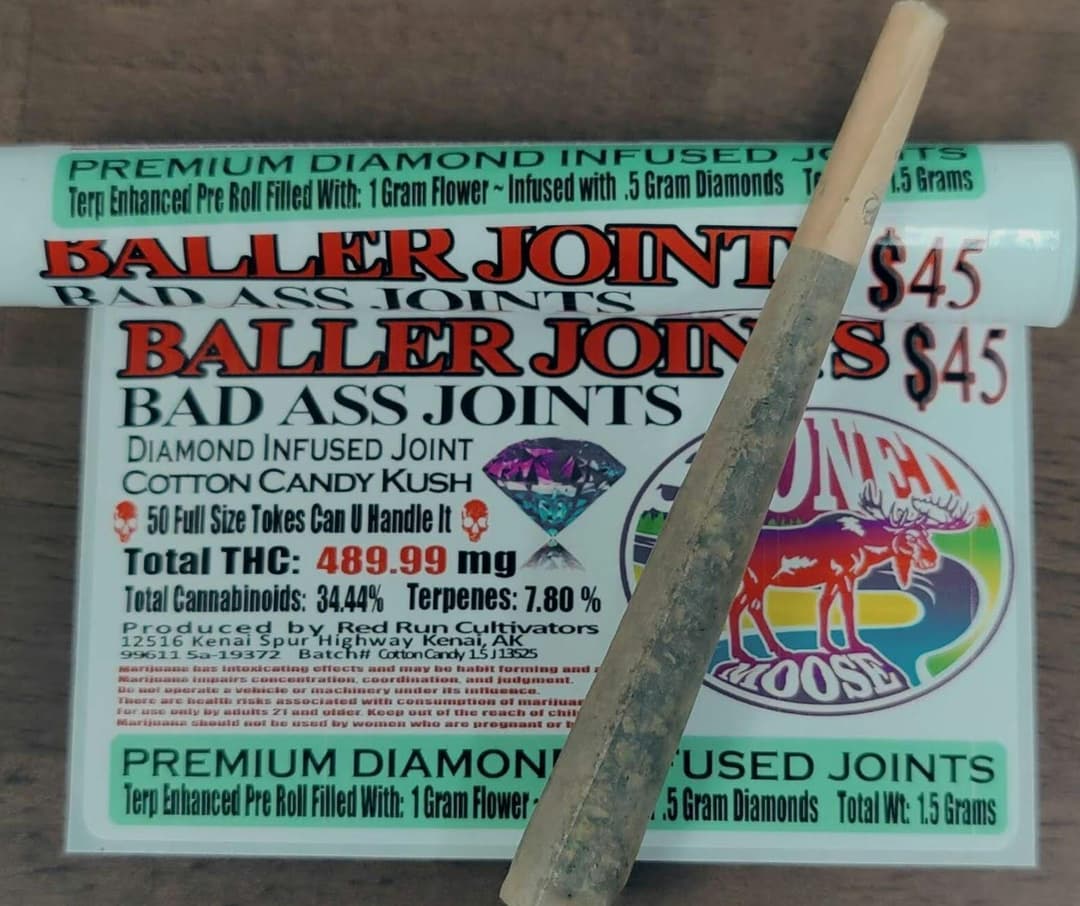Diamond Infused Baller Joint - Cotton Candy Kush - 1.5g