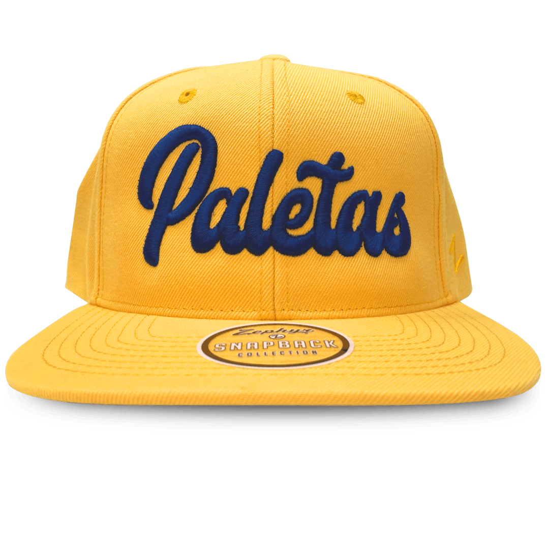 Paletas: Yellow- Snapback Hat (Royal Blue Wordmark)