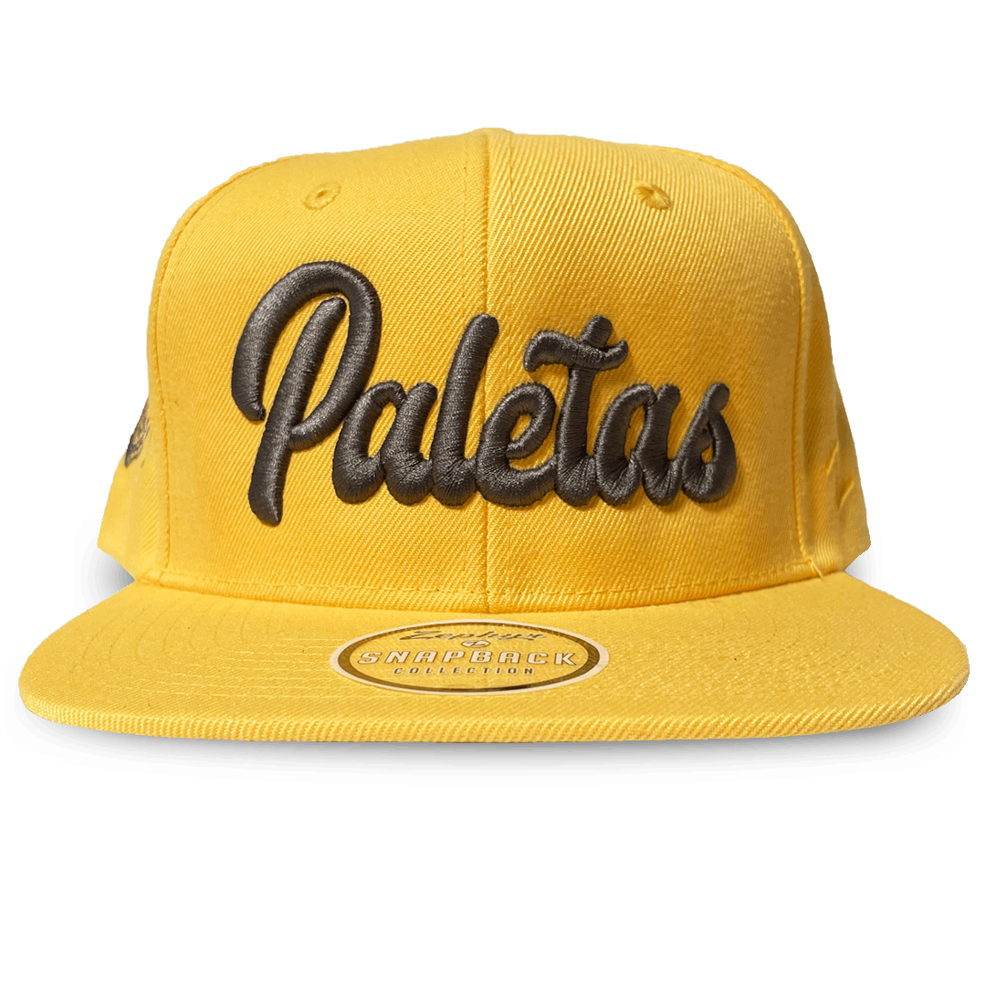 Paletas: Yellow- Snapback Hat (Brown Wordmark)