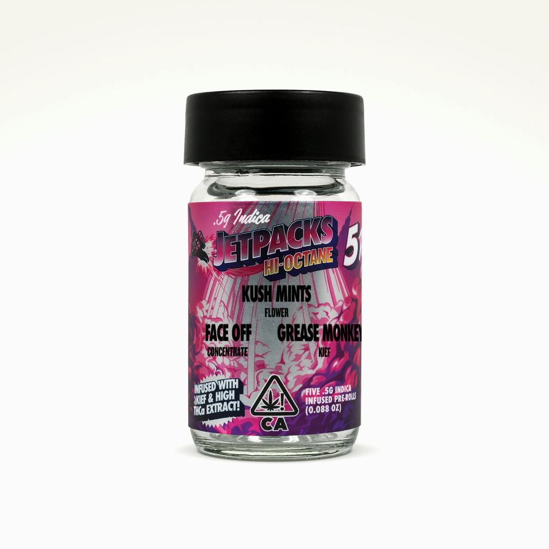 Kush Mints / Face Off / Grease Monkey Hi-Octane (0.5G Infused 5 pack)