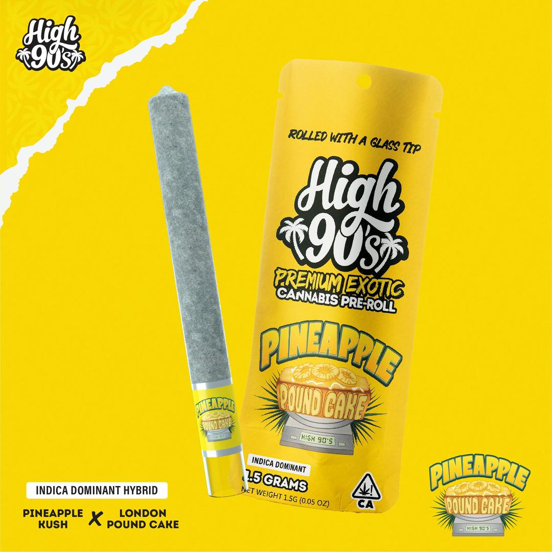 High 90s : Pineapple Pound Cake 1.5g High Roller Pre-Roll