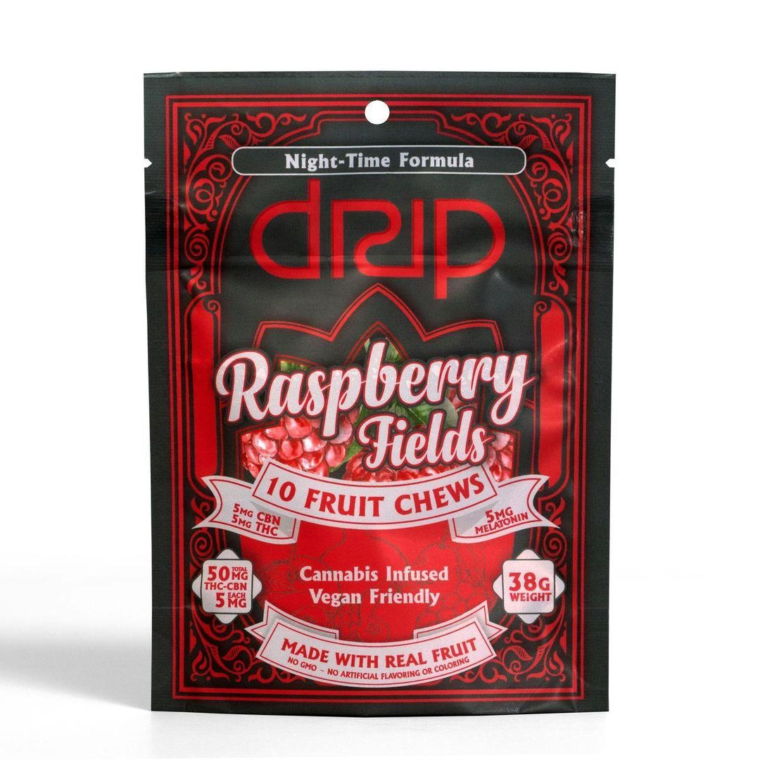 Fruit Chews - Raspberry Fields Night: 50mgTHC, 50mgCBN, 50mg MTN