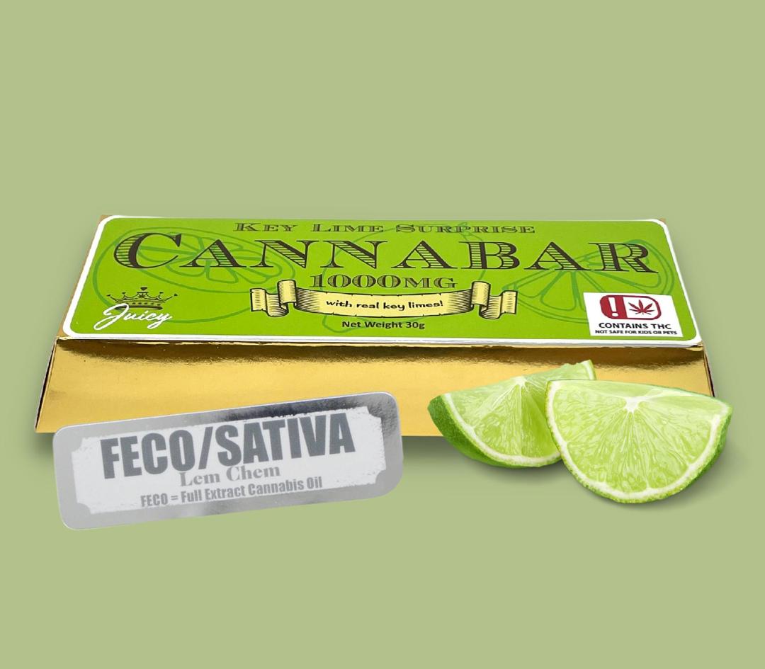 FECO Sativa Key Lime Surprise Cannabar - 1000MG