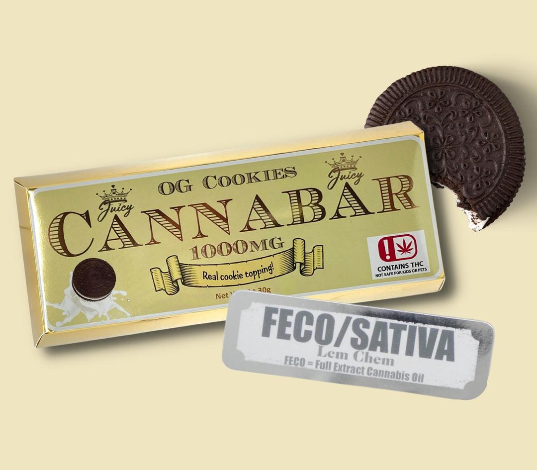 FECO Sativa OG Cookies Cannabar - 1000MG