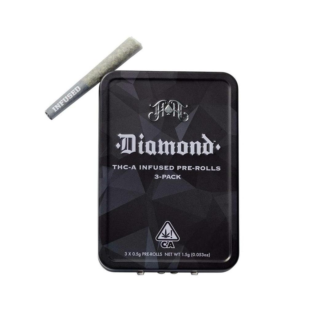3-Pack Diamond Infused Pre-Roll: OakFruitland: Day Pass
