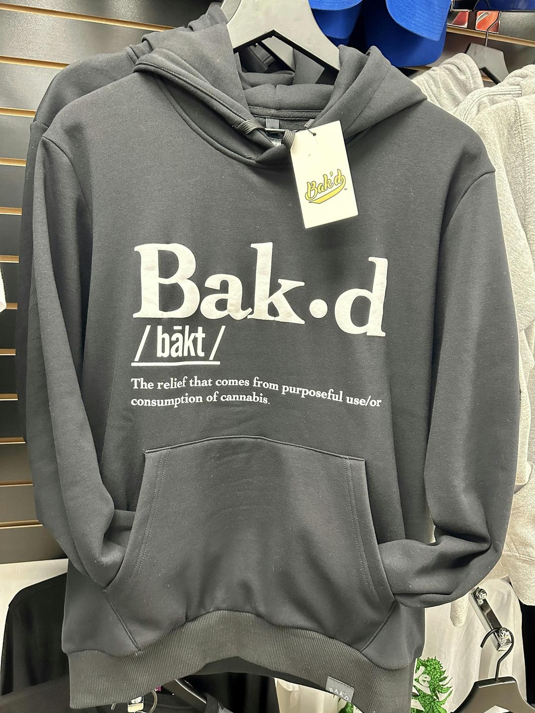 Bak'd Definition & Meaning Hoodie w/ Pocket- Black
