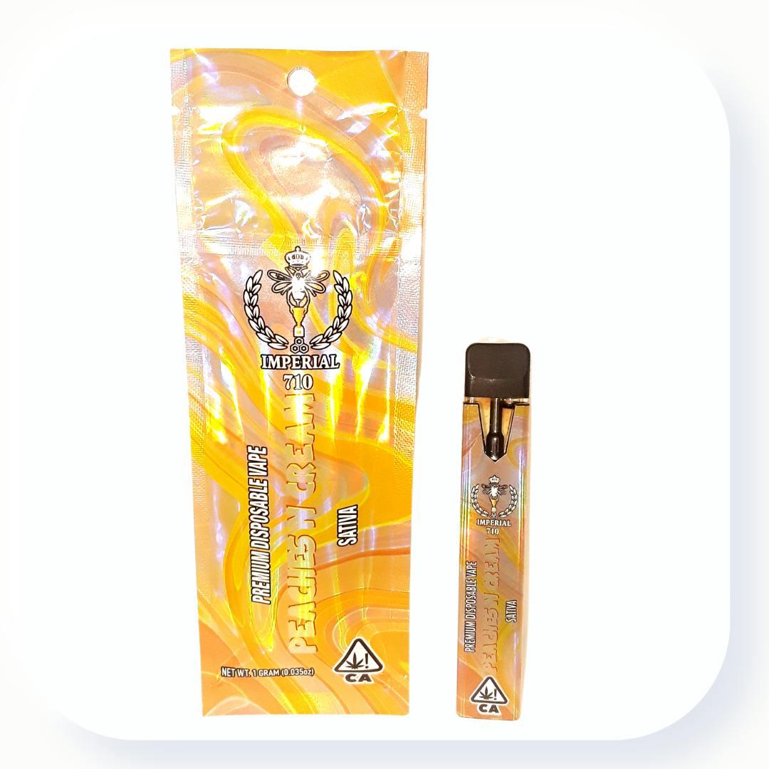 PEACHES N' CREAM 1.0 g (SATIVA) PREMIUM DISPOSABLE VAPE