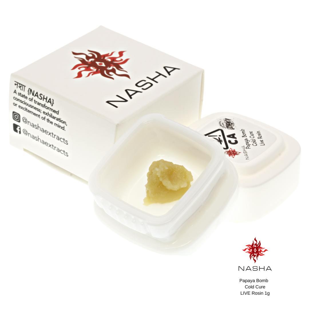 Papaya Bomb Cold Cure Live Rosin 1g (Bandwagon Gardens)