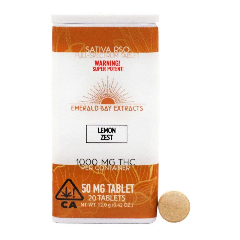 Lemon Zest - 50mg Sativa RSO Tablets - 1000mg Package