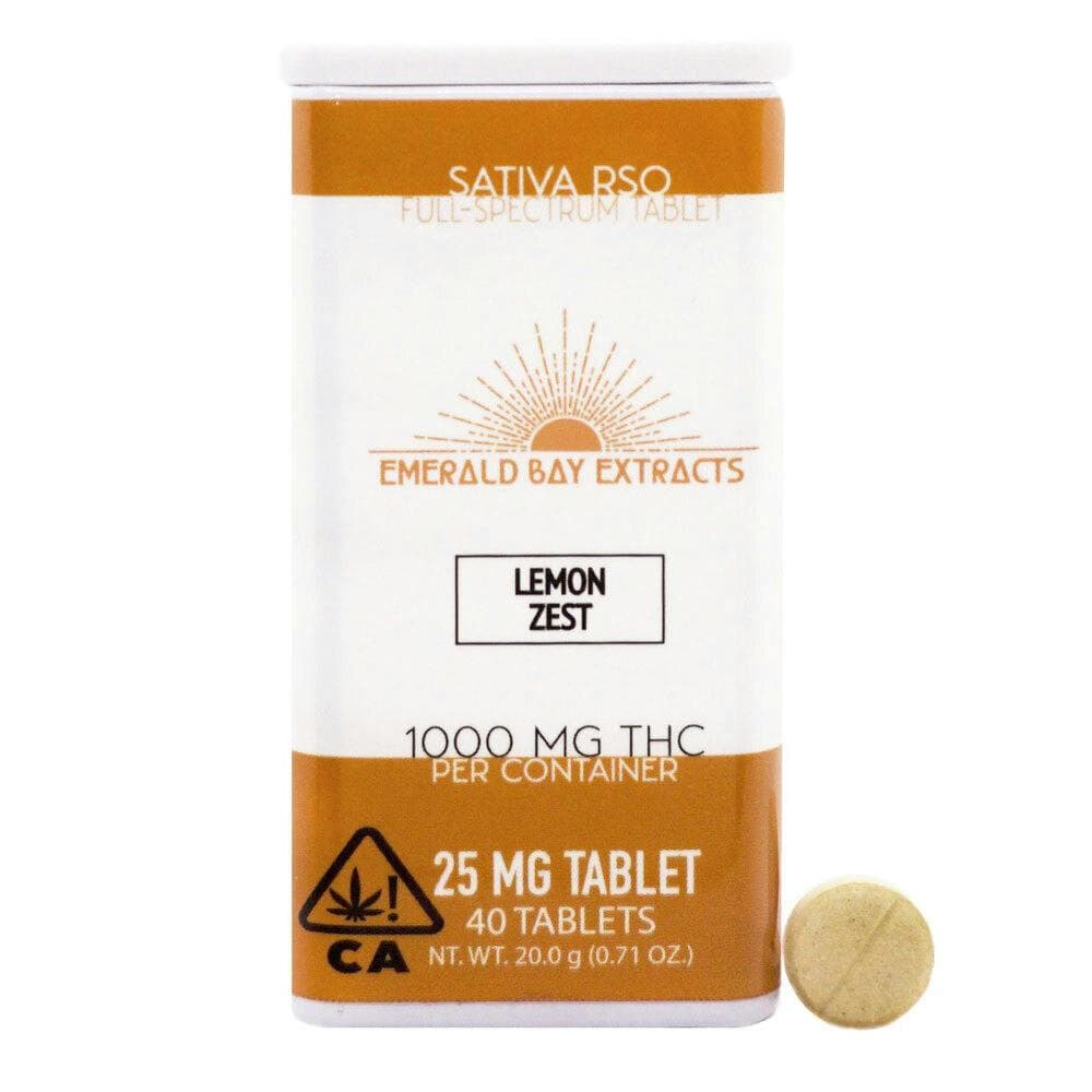 Lemon Zest - 25mg Sativa RSO Tablet - 1000mg Package