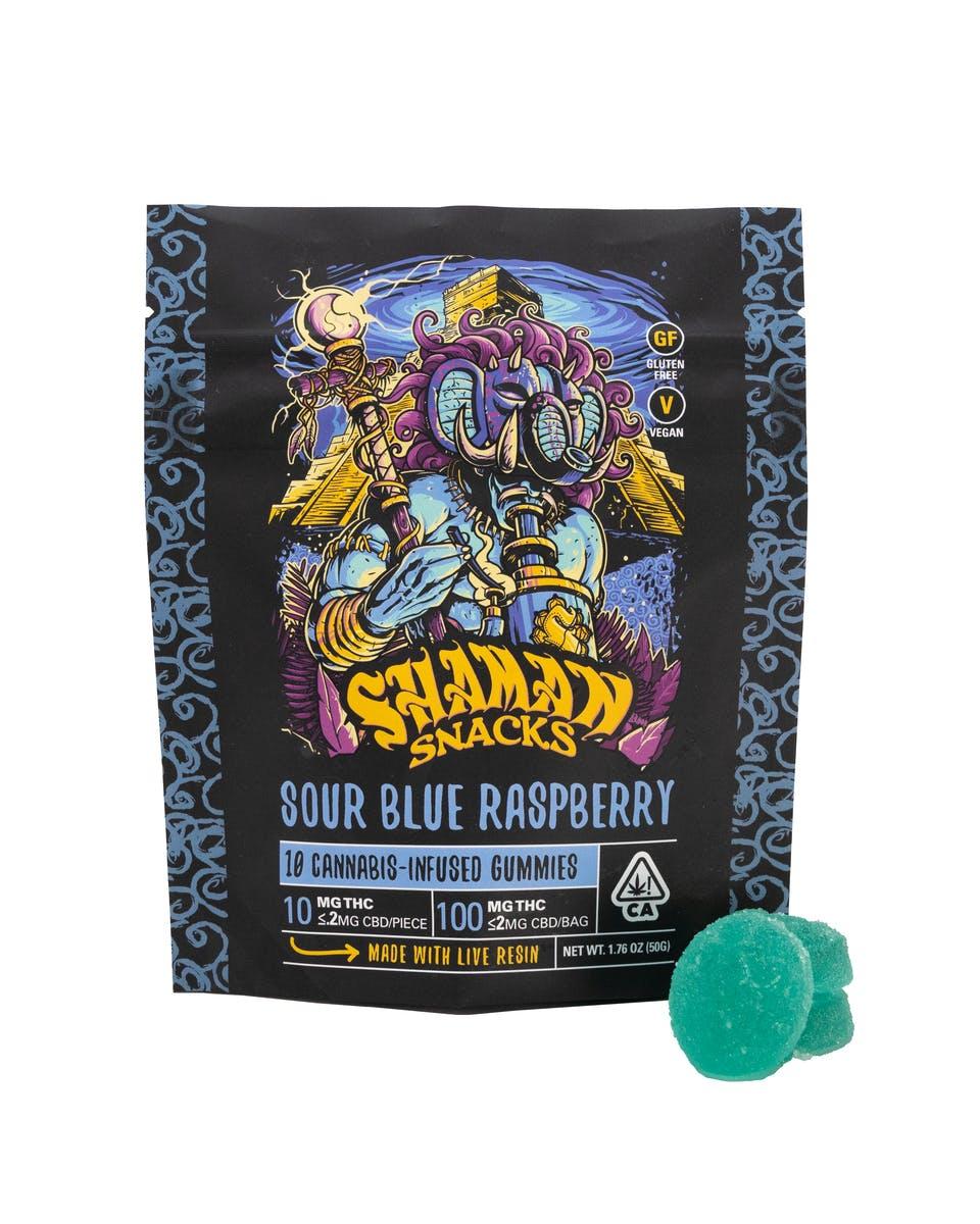 Shaman Snacks - Sour Blue Raspberry (100mg)