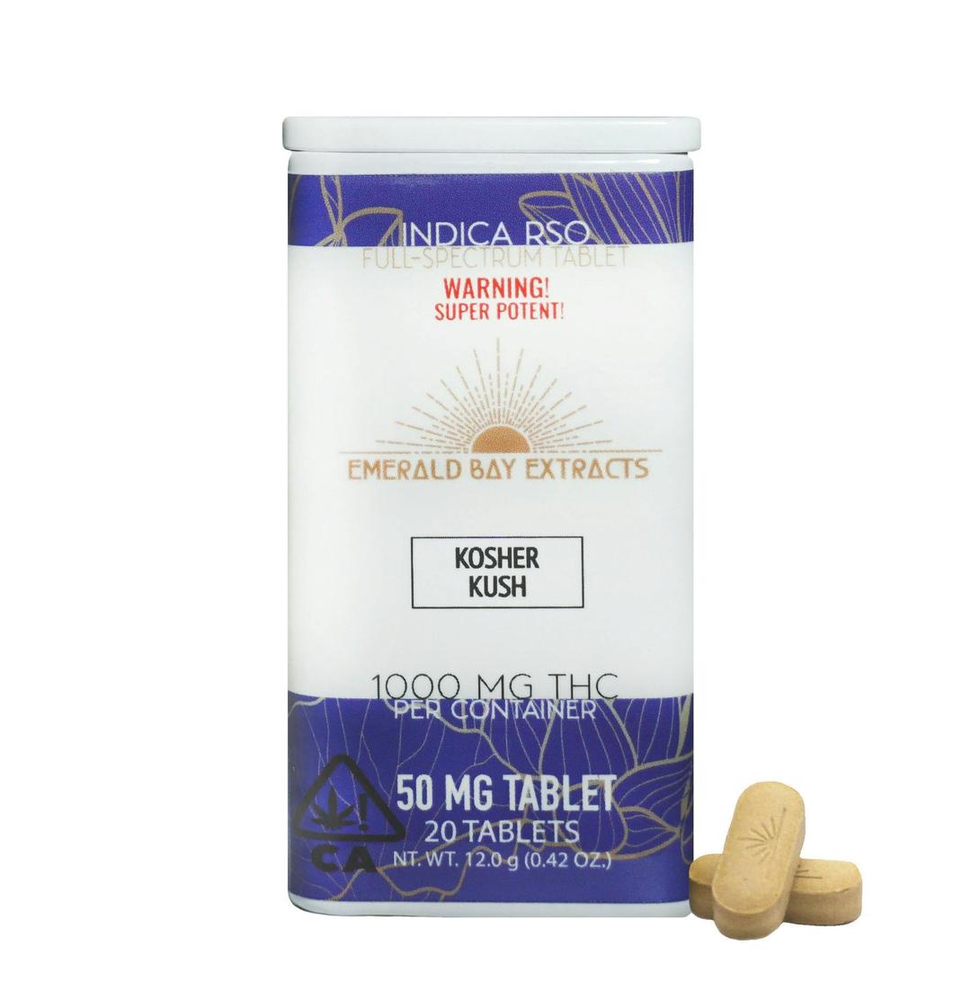 Kosher Kush - Indica 50mg RSO Tablet - 1000mg Package