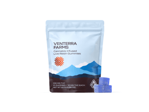 Venterra Farms | Relax - Berry Lemonade Vegan Live Resin Gummies (100mg)
