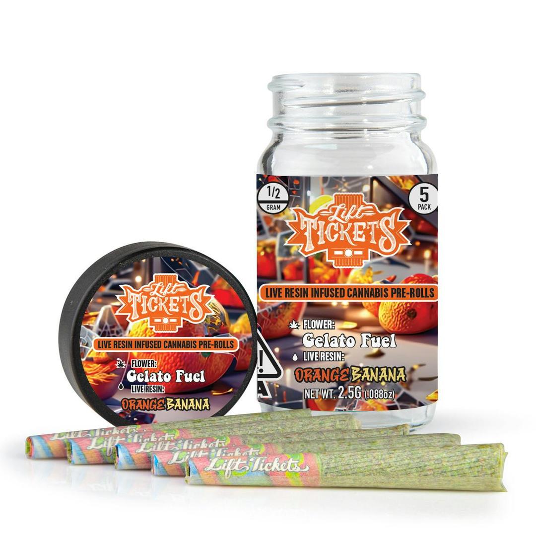 Gelato Fuel x Orange Banana - Infused Pre-Roll 5-Pack