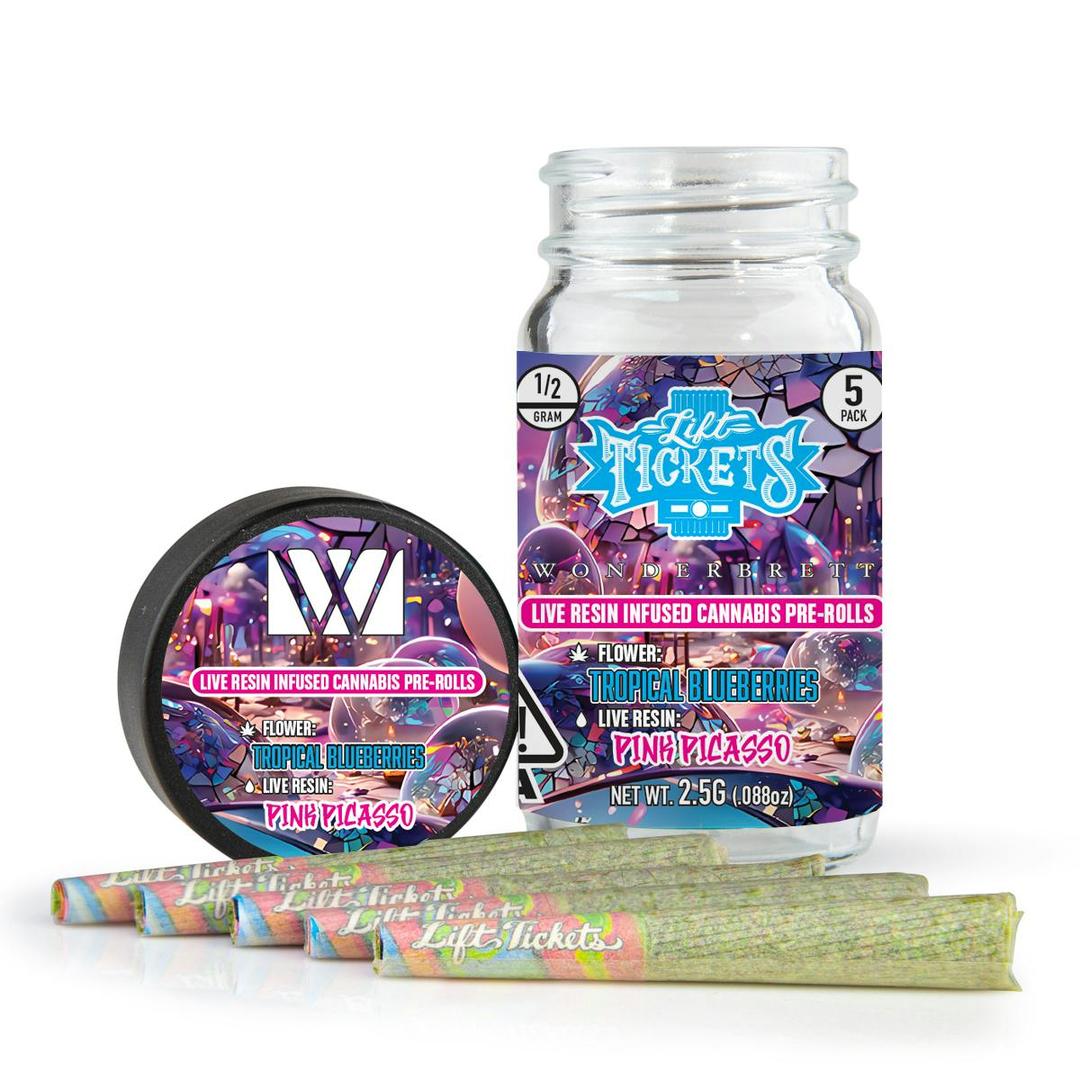 Tropical Blueberries x Pink Picasso - Infused Pre-Roll 5-Pack