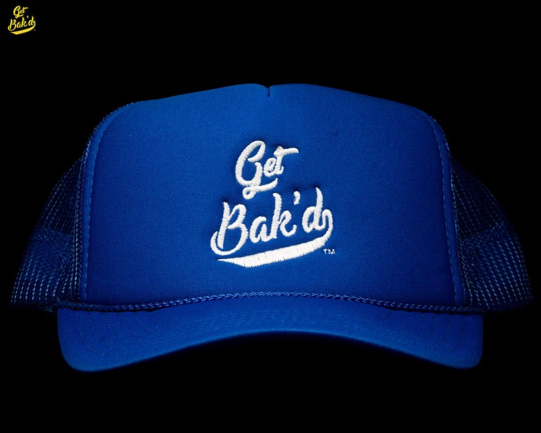 Get Bak'd Classic Mesh Trucker Snapback Hat (Royal Blue)