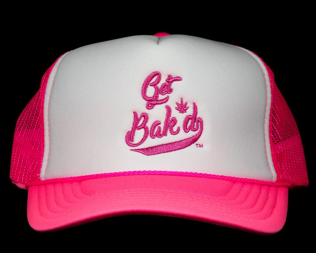 Get Bak'd Spirit Mesh Trucker Snapback Hat (Pink)