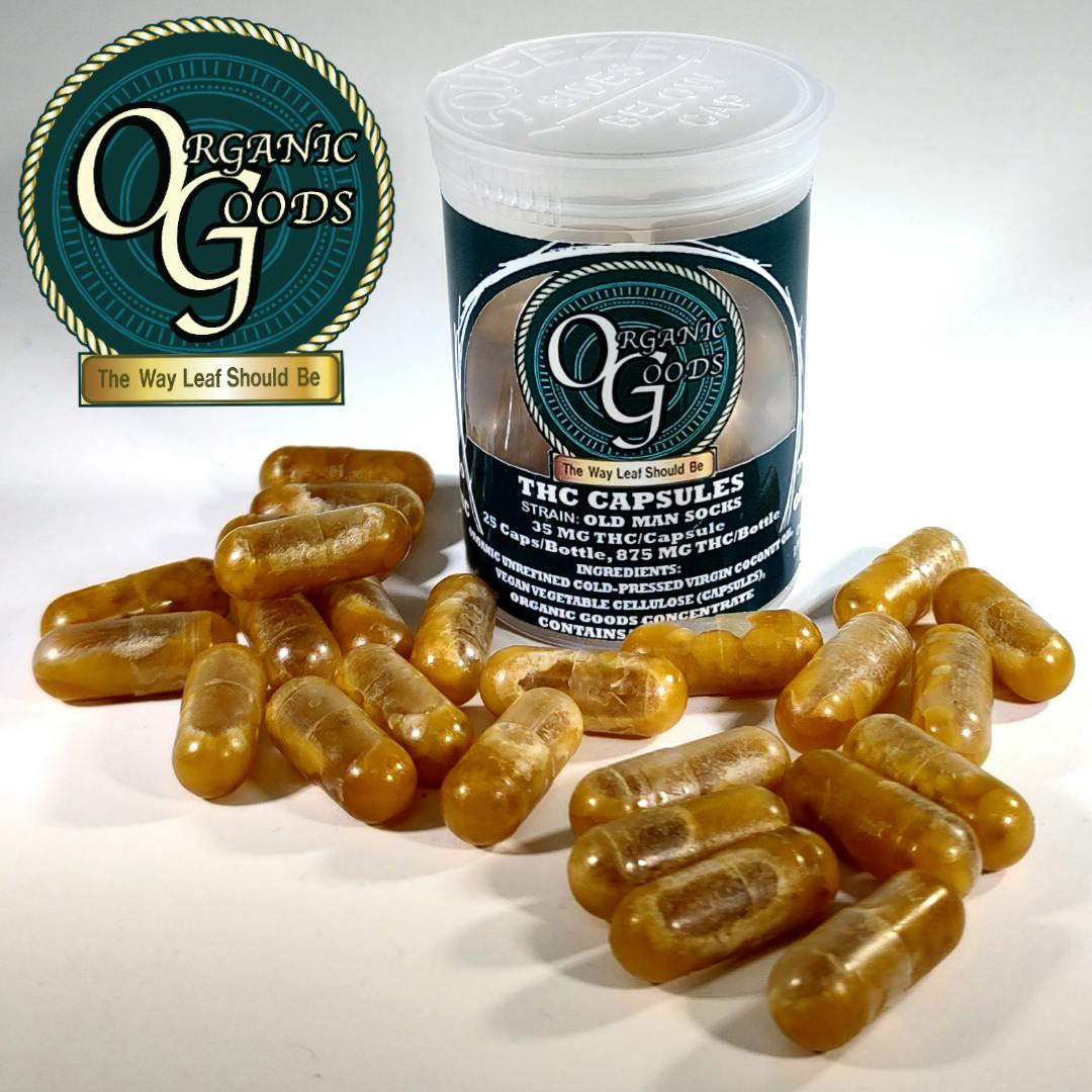 Organic Goods THC Capsules Old Man Socks 875 MG