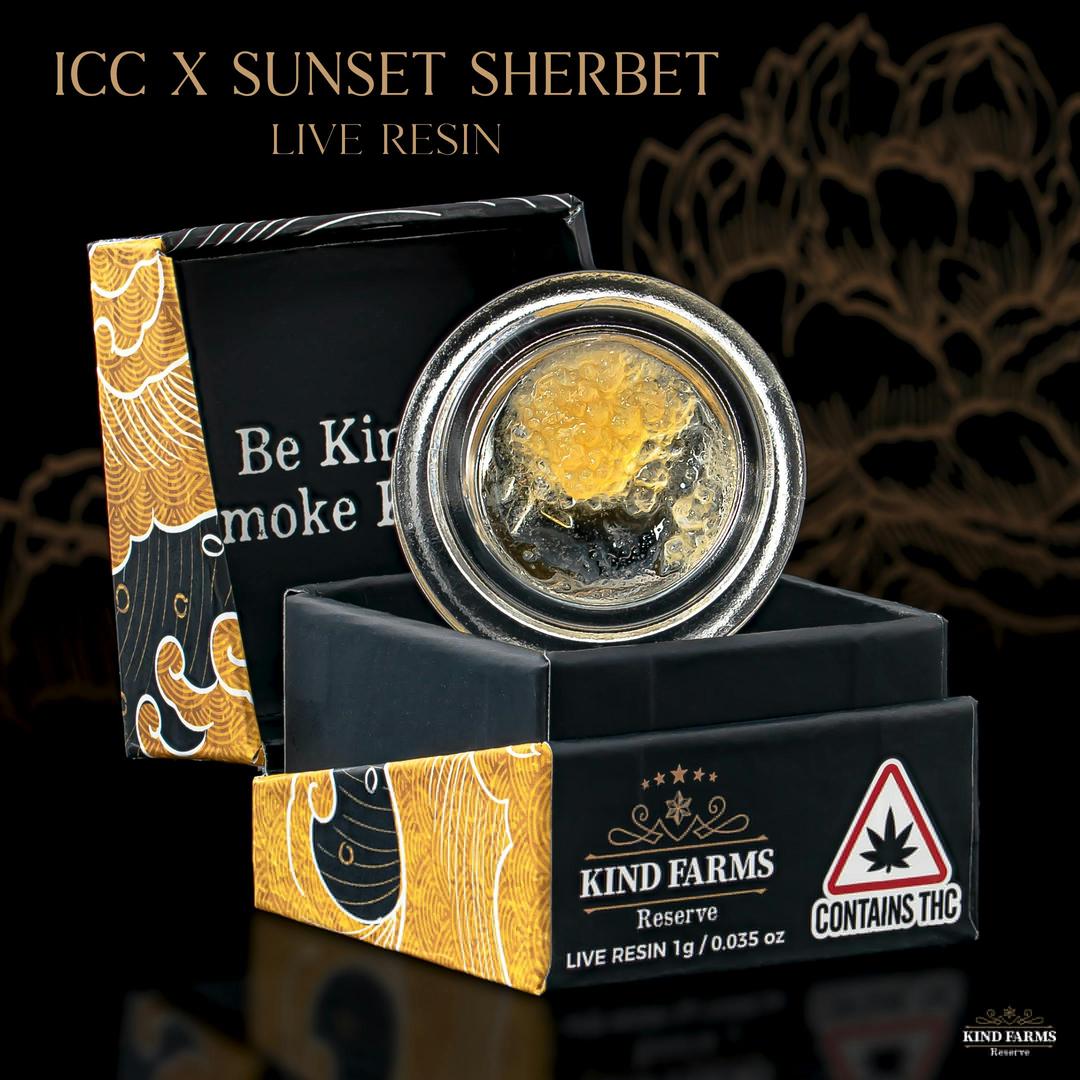 Ice Cream Cake x Sunset Sherbet Live Resin - Kind Farms Reserve