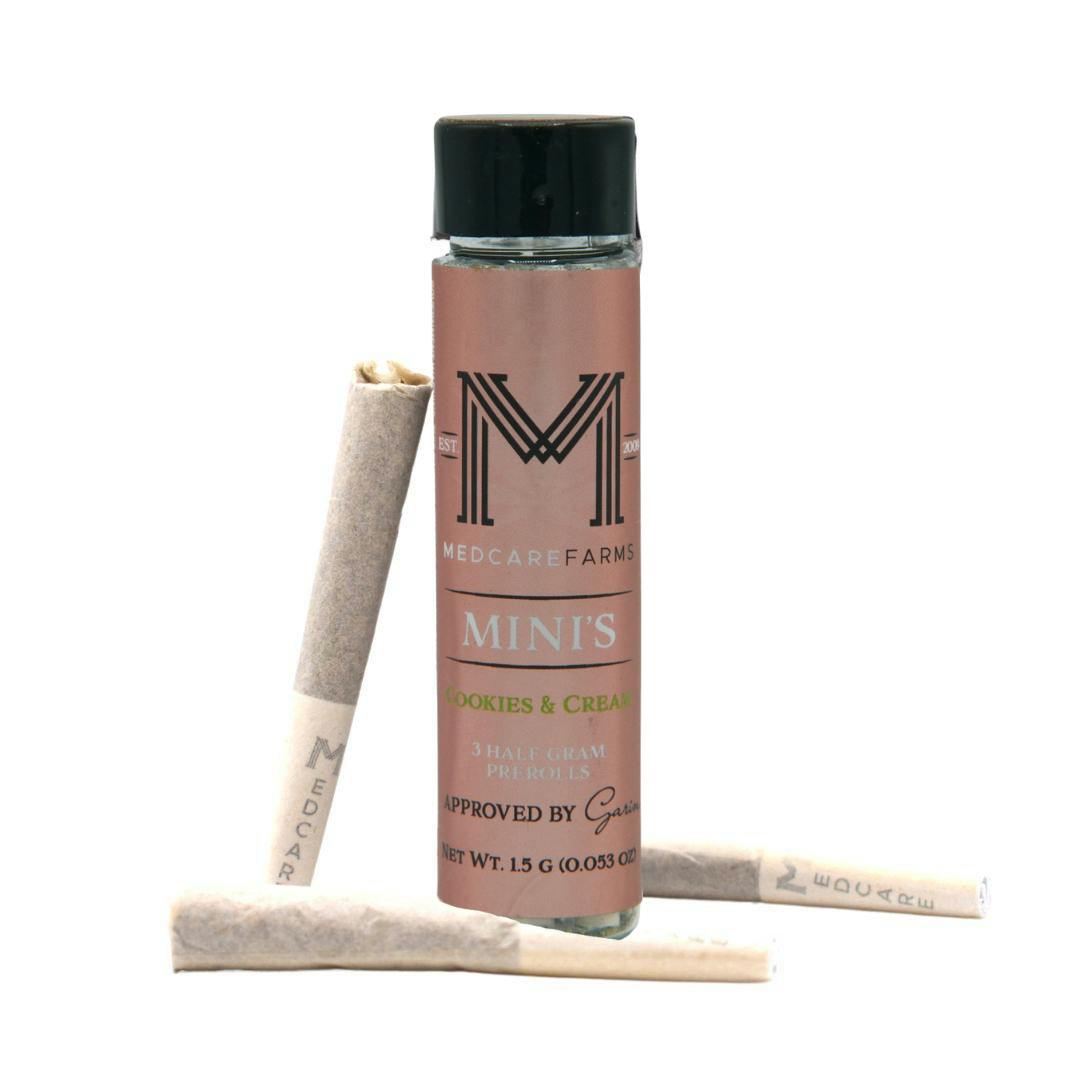 MEDCARE FARMS | COOKIES & CREAM MINI 3PK PREROLL | HYBRID 1.5G