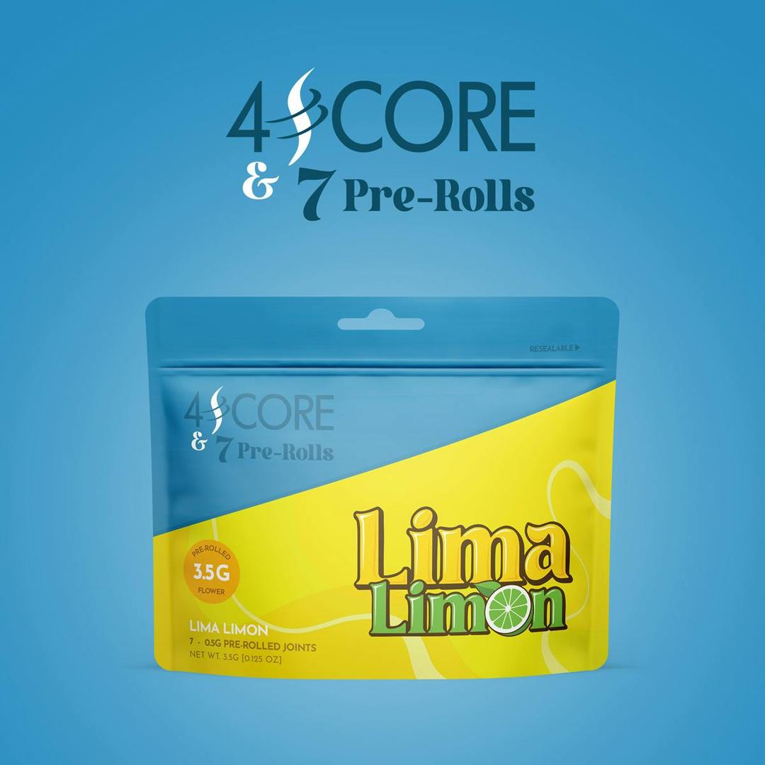 4SCORE & 7 Pre-Rolls - Lima Limon