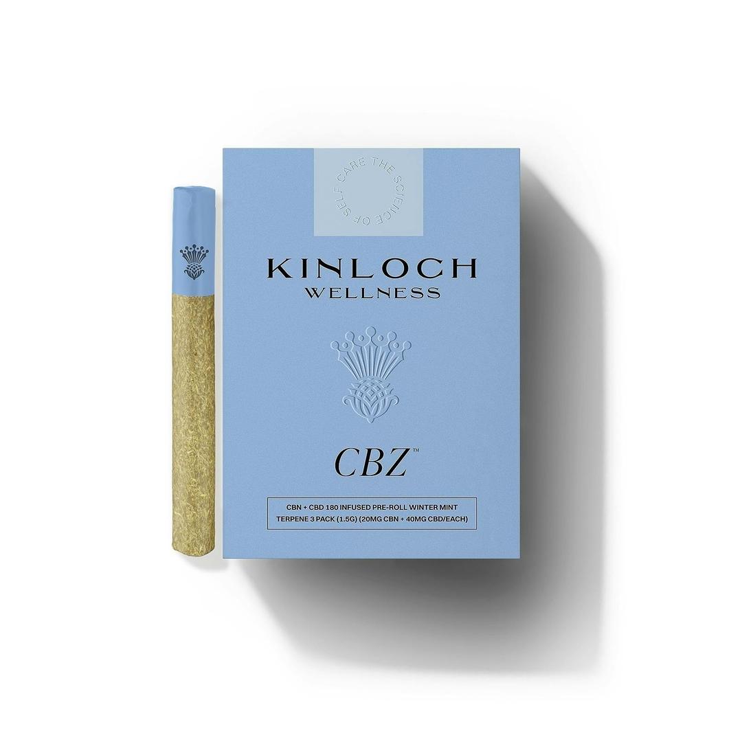 CBZ™ CBN/CBD Pre-Roll Winter Mint Terpene 3-Pack (20mg CBN/40mg CBD each)
