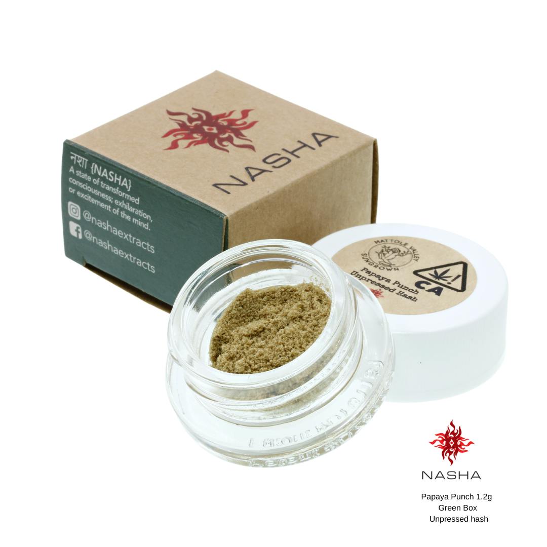 Papaya Punch 1.2g Green Unpressed Hash (Mattole Valley Sungrown)