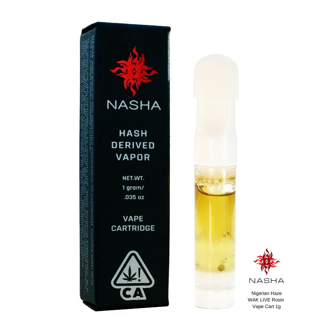 Nigerian Haze WAK Live Rosin Vape Cart 1 gram (High Water Farm)
