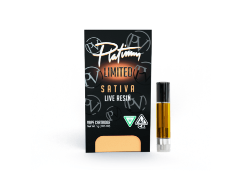Platinum Vape LIVE RESIN Sour Tangie (Sativa) 510 thread cartridge 1g