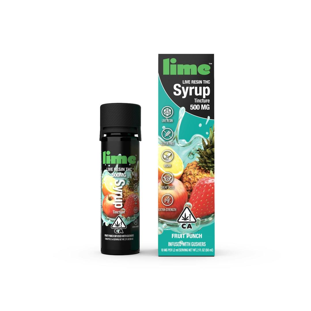 500mg Live Resin THC Syrup Tincture | Fruit Punch