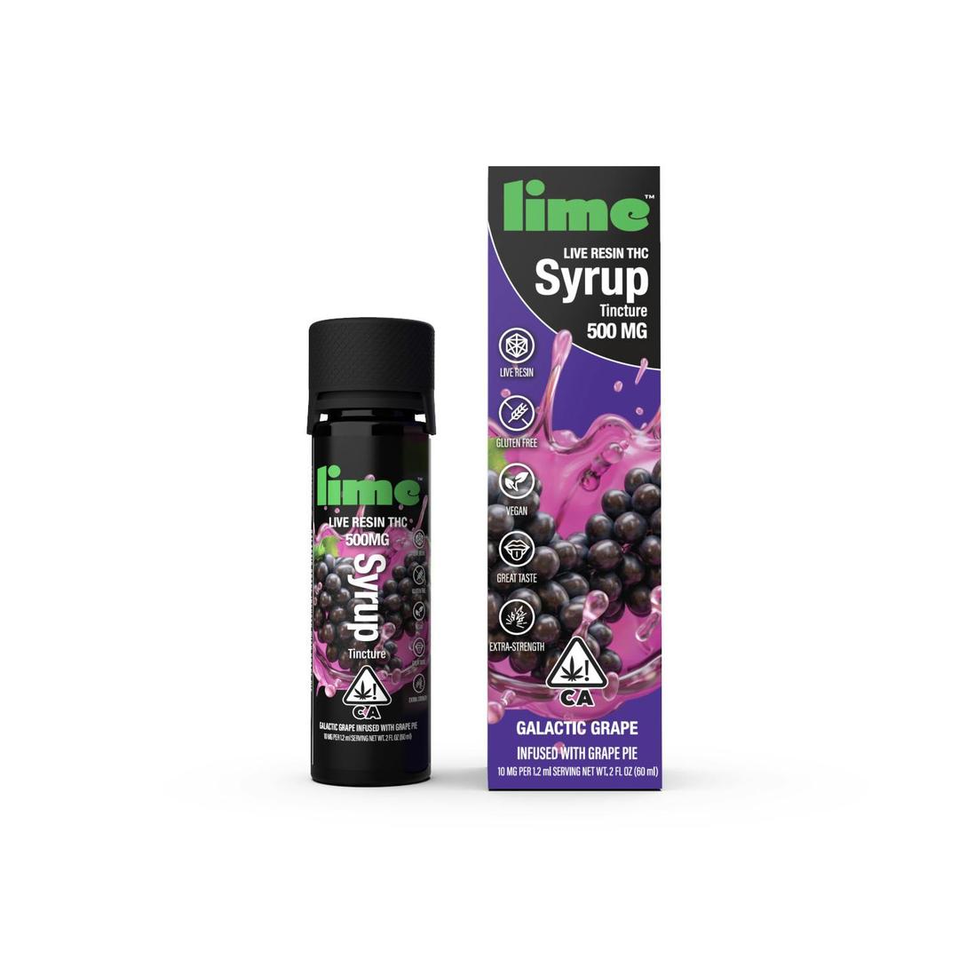 500mg Live Resin THC Syrup Tincture | Galactic Grape