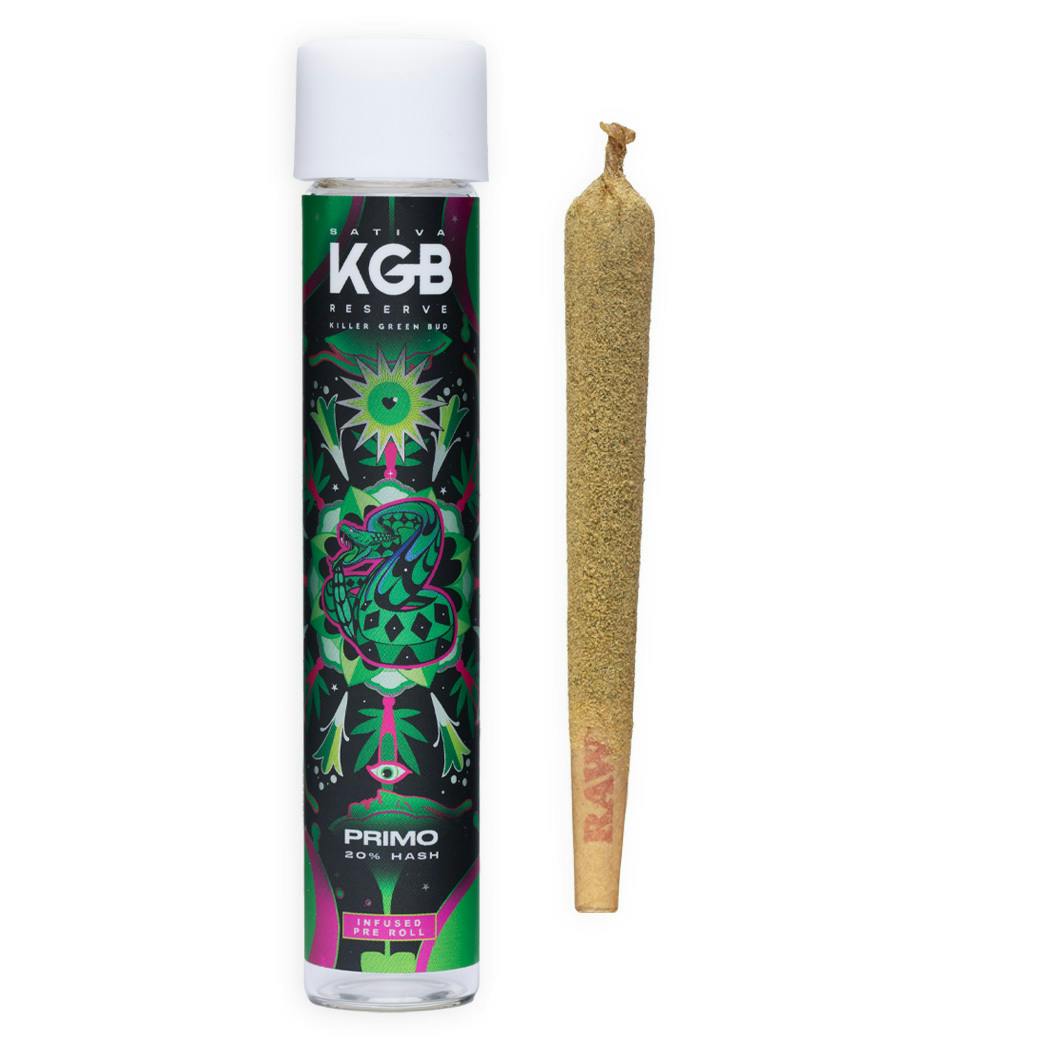 KGB RESERVE - PRIMO + 20% HASH - SOUR OG- 1.3 GRAMS