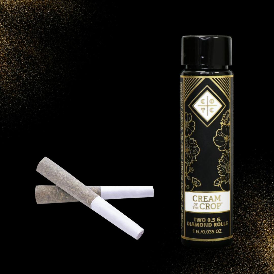 Champagne Skies x Crop’s Pop Two Half Gram Diamond Rolls