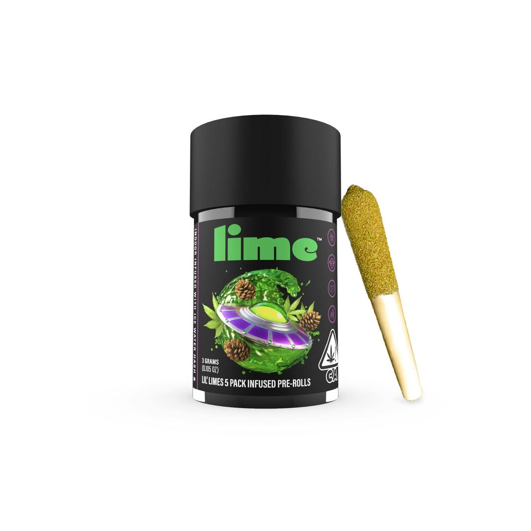 Live Resin & Hash Infused Lil' Limes (.6g x 5 Mini Pre Rolls) | Alien Gas
