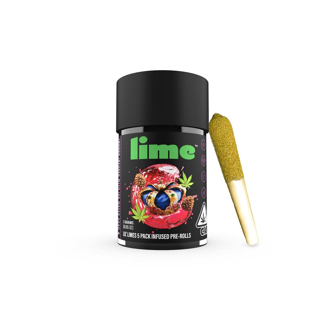 Live Resin & Hash Infused Lil' Limes (.6g x 5 Mini Pre Rolls) | King Louis