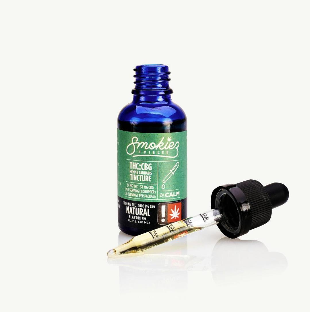 Smokiez THC:CBG Tincture - 1000 mg THC, 1000 mg CBG