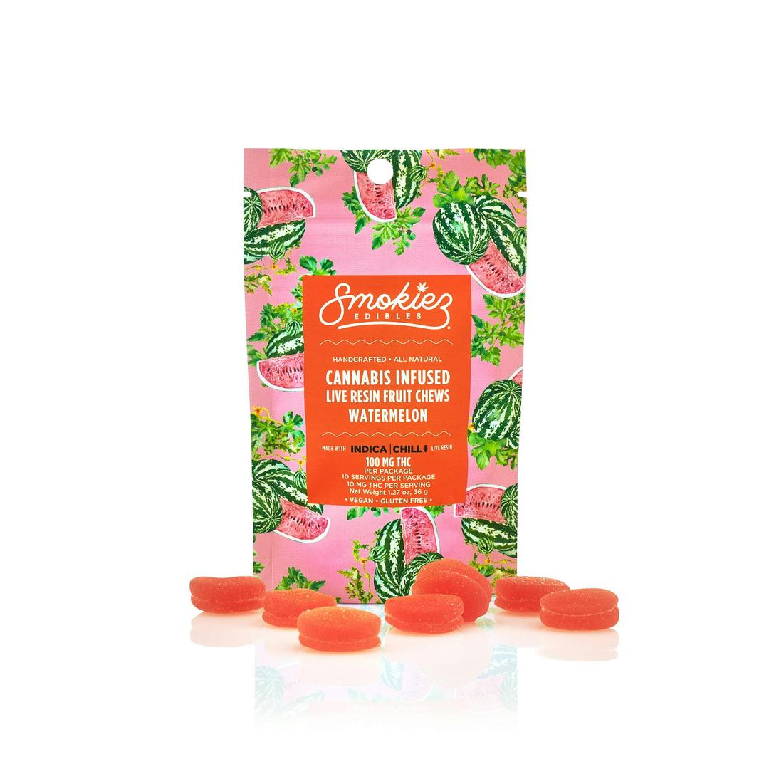 Watermelon Indica 100mg Live Resin Fruit Chews - AZ