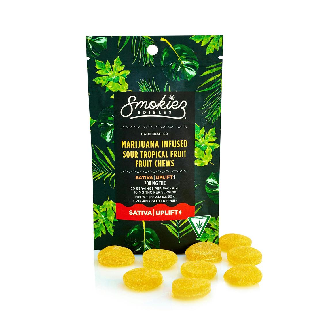 Sour Tropical Fruit | Sativa Uplift | 200mg THC Fruit Chews - MI